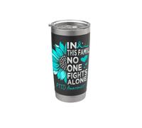 Sunflower PTSD Awareness Month Support PTSD Warrior Stainless Steel Insulated Tumbler
