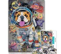 Sunflower Pug 1000 Piece Jigsaw Puzzles for Teenagers,Challenging Game Gifts for Is Ideal As A Gift for The Whole Family (50x75cm)