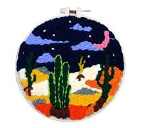 Sunflower Punch Needle Set - Landscape Embroidery Craft Kit, DIY Textile Art Starter, Creative Sewing Project, Simple Craft Punch Needle Tool | Gift for Beginners and Craftsmen