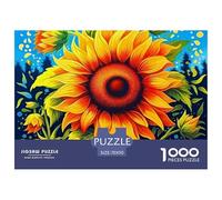Sunflower Puzzle Kid Age 12 Years Up Impossible And Difficult Challenge 1000 Pieces Challenging Puzzle Games There Are Letters on The Back 70x50cm/1000pcs