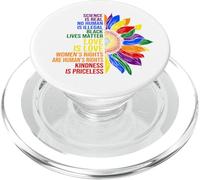 Sunflower Rainbow Science Is Real Black Lives Matter LGBT PopSockets PopGrip for MagSafe