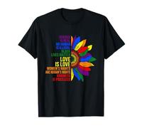 Sunflower Rainbow Science is Real Black Lives Matter LGBT T-Shirt