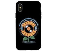 Sunflower Rhythms Plant Dj Vibes Case for iPhone X/XS