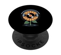 Sunflower Rhythms Plant Dj Vibes PopSockets Adhesive PopGrip