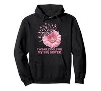 Sunflower Ribbon I Wear Pink For My Big Sister Breast Cancer Pullover Hoodie