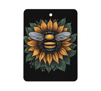 Sunflower Save The Bees Car Air Freshener Hanging Aromatherapy Tablets Rearview Mirror Pendant Car Accessories