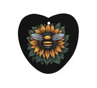 Sunflower Save The Bees Car Air Freshener Hanging Aromatherapy Tablets Rearview Mirror Pendant Car Accessories