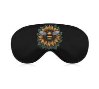 Sunflower Save The Bees Sleep Mask Adjustable Eye Mask Blindfold Eye Cover Sleeping Mask for Home Travel