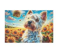 Sunflower Sea Cute Schnauzer 1000 Piece Count Premium Jigsaw Puzzle Splendid Celestial Critters For Adults Teens 14+ Concentration Training Indoor Game Family Game Night Creativity Gift Giving 1000 P
