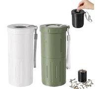Sunflower seed Spit Cup, with Seed Storage & Shell Disposal. 3D Printed Portable Pistachios Snack Nut Bowl Cup for in-Car, Road Trip & Ball Games. Seed Lovers Gift (Green +White)