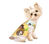 Sunflower Seed Squirrel Pet Breathable Sleeveless T-shirt S for Small Dogs and Cats, Soft, Comfortable, Stylish