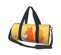 Sunflower seeds and foxes Canvas travel bag, large capacity, can be carried on the shoulder