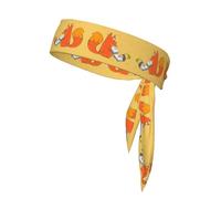 Sunflower Seeds and Foxes Double-Sided Sports Headband, Unisex Headband for Playing Ball, Fitness and Outdoor Activities