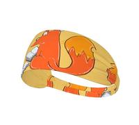 Sunflower Seeds and Foxes Elastic Exercise Headband, Fitness Exercise Yoga Cycling Headband, Outdoor Sports Elastic Sweat-Absorbing Headband,