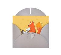 Sunflower Seeds And Foxes Greeting Cards For All Occasions - Blank Greeting Cards With Envelopes, Holiday Cards 4x6 Inches (Horizontal) Gray