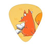Sunflower seeds and foxes Printed guitar picks for acoustic, electric, and band players, 12 pieces in 3 different thicknesses