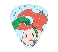 Sunflower seeds and mushroom guitar pick set, 3 different thicknesses, 12 pieces for a variety of instruments
