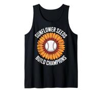 Sunflower Seeds Build Champions Baseball Player Coach Dugout Tank Top