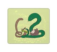 Sunflower Seeds Earthworm Snake Square The Mouse pad 10x12in - Non-Slip Rubber Base Mousepad/Desk Mat Stitched Edges for Office Laptop