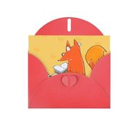 Sunflower Seeds & Fox Print Shimmer Blank Greeting Cards with Envelopes, Elegant DIY Invitations,Thank You Notes