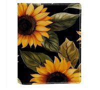 Sunflower Serenade PU Leather Book Cover - Waterproof Protective Case for Books, Soft Flexible Sleeve with Anti-Scratch Design, Universal Fit for Novels Textbooks Journals