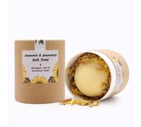 Sunflower Serenity Aromatherapy Set - Chamomile & Grapefruit Bath Bomb, Himalayan Bath Salt & Sunflower Petals - Luxurious Self-Care Gift for Relaxation, Wellness & Stress Relief - Handmade in The UK