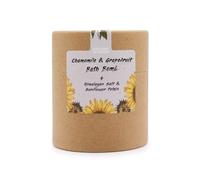 Sunflower Serenity Aromatherapy Set - Chamomile & Grapefruit Bath Bomb, Himalayan Bath Salt & Sunflower Petals - Luxurious Self-Care Gift for Relaxation, Wellness & Stress Relief - Handmade in The UK