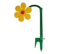 Sunflower-Shaped Rotating Garden Sprinkler for Lawn Yard Watering - 360° Coverage Adjustable Flow Rust-Proof Abs Construction Red/White/Yellow (1-Pack)(Yellow)