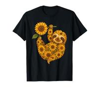 Sunflower Sloth Flower Gardening Floral T-Shirt