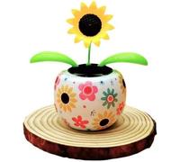 Sunflower Solar Dancing Flower Solar Dancing Solar Decoration, Solar Powered Swinging Animated Dancer Office Desk Car Decoration for Car Dashboard for Car Office Desk Decoration
