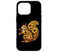 Sunflower Squirrel Flower Gardening Floral Case for iPhone 16 Pro
