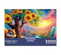 Sunflower SquirrelUltimate Challenge Jigsaw Puzzles for Adults Conquer The 1000-Piece (Advanced) Impossible, Hard, And Difficult Challenging Puzzle Educational Games - This Is The Pinnacle Gift Jigsa