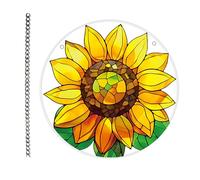 Sunflower Stain Acrylic Window Hanging,Handmade Sunflower Window Home Décor,Sun Catchers Indoor Window Gifts for Women Girls Thanksgiving Birthday Gift for Teacher Mother Grandma