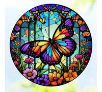 Sunflower Stained Windows Hanging Suncatcher,Crystal Flower Stained Glass Suncatchers Window Ornament Stained Glass Panel Sun Catcher Wall Hanging Decor Birthday Gift