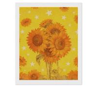 Sunflower Star Pattern Diamond Art Kits for Adults 16"x20" DIY Diamond Painting Kit for Beginners Gem Art Painting with Round Full Drill Diamonds DIY Paint Paintings for Home Wall Decor Gift