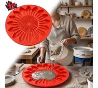 Sunflower Stepping Stone Mold, 15.7-Inch Concrete Casting Mould (1pc)