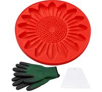 Sunflower Stepping Stone Mold for Concrete, Reusable Garden Path Paver Mold (#A)