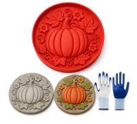 Sunflower Stepping Stone Mold, Reusable Concrete Mold for DIY Garden Pathway, Flower & Seasonal Designs for Walkway, Patio, Backyard Decor and Handmade Outdoor Crafts (Pumpkin 02)