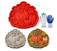 Sunflower Stepping Stone Mold, Reusable Concrete Mold for DIY Garden Pathway, Flower & Seasonal Designs for Walkway, Patio, Backyard Decor and Handmade Outdoor Crafts (Pumpkin)