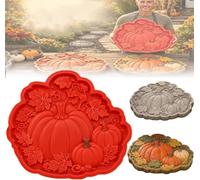 Sunflower Stepping Stone Mould, Reusable Concrete Casting Mould for DIY Garden Path, 15.7 Inch Garden Paving Mould for Walkway Patio Decoration，Pumpkin