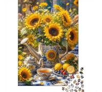 Sunflower Still Life 1000 Pieces Mini Jigsaw Puzzle for Adults