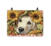Sunflower Stove Top Cover for Electric Stove, Rustic Farmhouse Dog Corn Fall Yellow Waterproof Rv Cover for Small Kitchen Spaces Kitchen Cooking Essentials 28x20 Inch