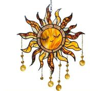 Sunflower Sun Catcher, Acrylic Sunflower Decorative Pendant for Balcony Windows, Stained Glass Style Rainbow Maker, from Daughter Son, Window Hanging for Living Room Patio Garden