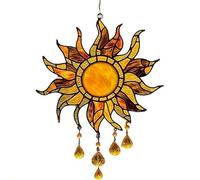 Sunflower Sun Catcher, Acrylic Sunflower Decorative Pendant for Balcony Windows, Stained Glass Style Rainbow Maker, from Daughter Son, Window Hanging for Living Room Patio Garden