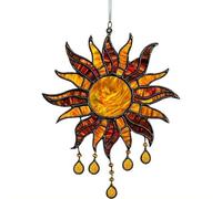 Sunflower Sun Catcher, Acrylic Sunflower Decorative Pendant for Balcony Windows, Stained Glass Style Rainbow Maker, from Daughter Son, Window Hanging for Living Room Patio Garden