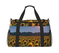 Sunflower Sun Print Travel Foldable Waterproof Lightweight Carry On Luggage Bag with Shoulder Strap