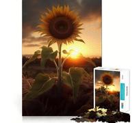 Sunflower Sunset Clouds 1000 Pieces Jigsaw Puzzles for Adults Think Smart Toy Quiet Fun Accurate Cut 38x26cm