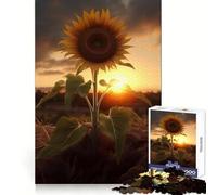 Sunflower Sunset Clouds Hard Jigsaw Puzzle for Adults 1000 Pieces Logic Toy Family Bond Precision Cut Warm Surprise 38x52cm