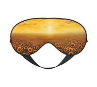 Sunflower sunset flower sea print eye mask, soft and breathable, suitable for nap, travel and night sleep