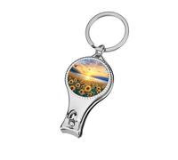 Sunflower Sunset Landscape Nail Clippers Fingernail Toenail Clipper Cutters Care Tools for Adult